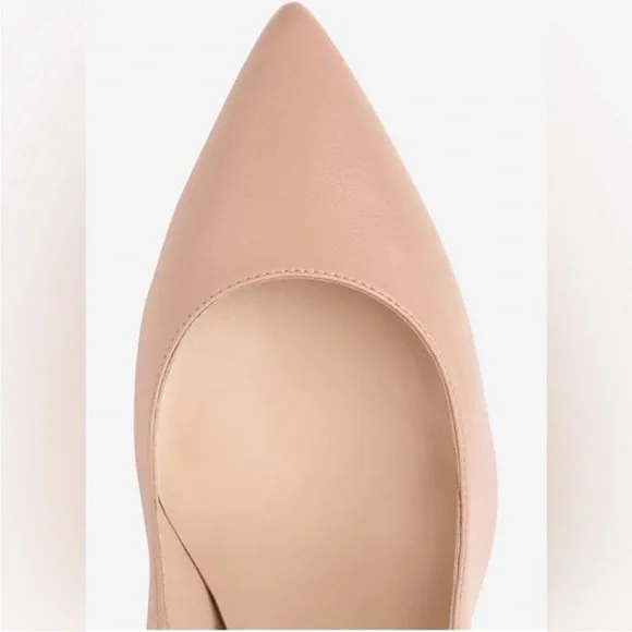 Elegant L.K. Bennet Nude Leather Pumps/Heels Size 8 - Picture 4 of 14